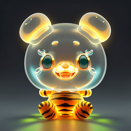 AI generated: (( bioluminenscent lighting, very detail face, white background)), 3D model , Nendoroid style, Japan...