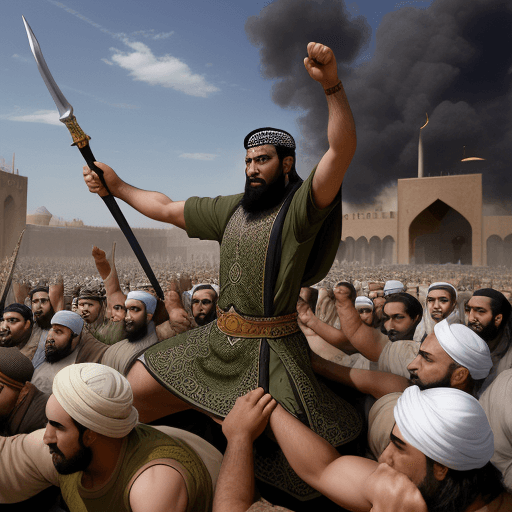AI generated: Muslims are warriors, and with them is the Prophet of God
