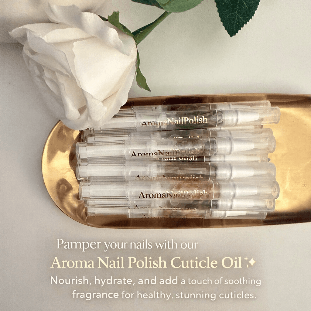 AI generated: Pamper your nails with our Aroma Nail Polish Cuticle Oil! ✨ Nourish, hydrate, and add a touch of soo...