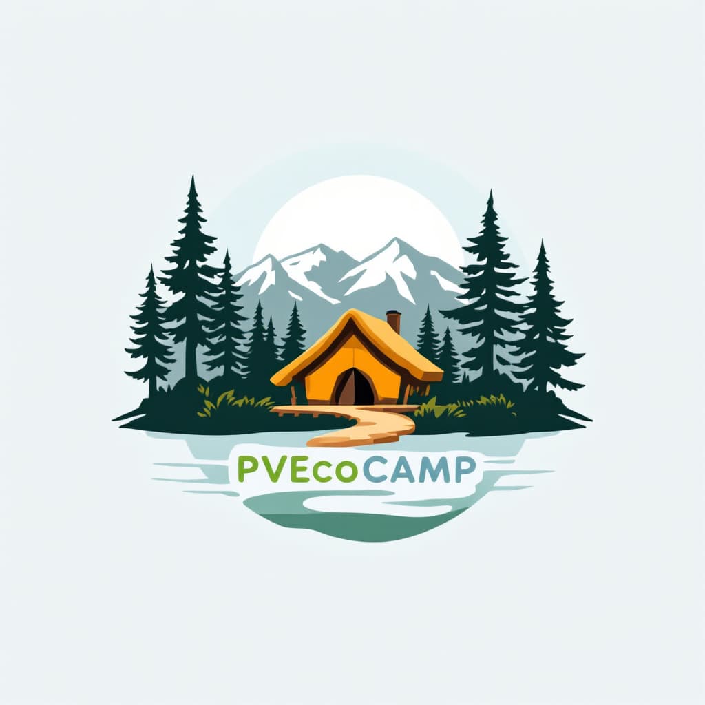 AI generated: You have to make a logo for an ecotourism business. Name: PVEcoCamp