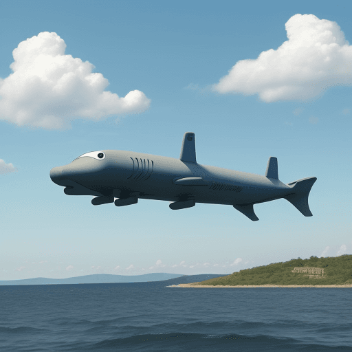 AI generated: flying submarine