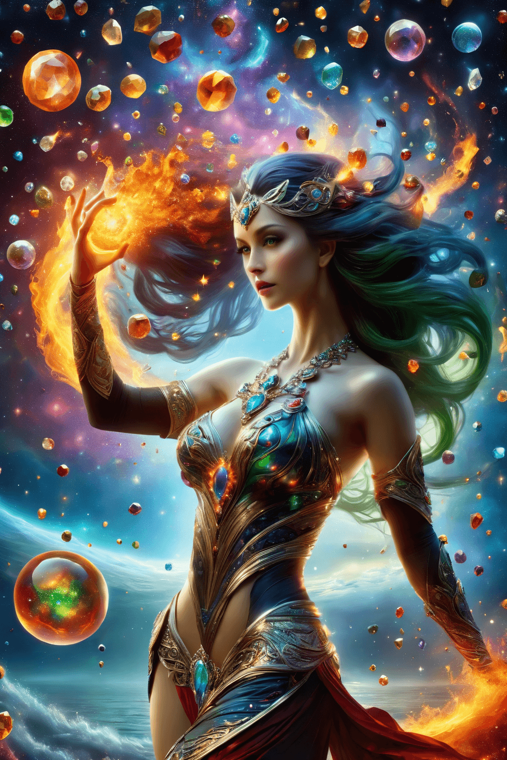 AI generated: fantasy photo, high resolution and high detail, hyper-realistic details, full body shot, Beautiful g...
