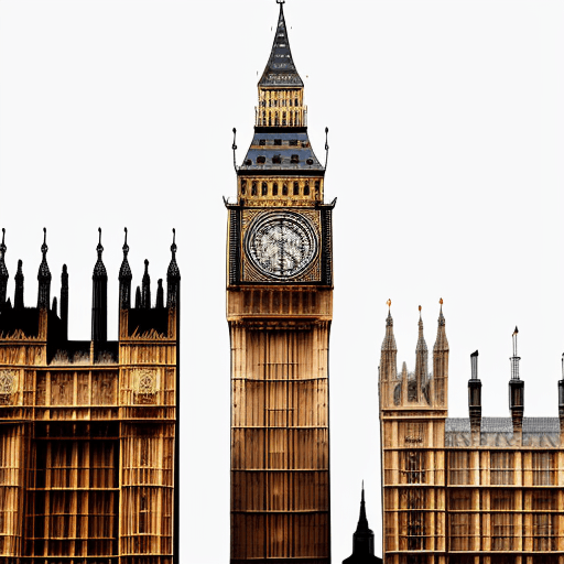 AI generated: Imagine illustration brand, big ben, text london, font type bold arial