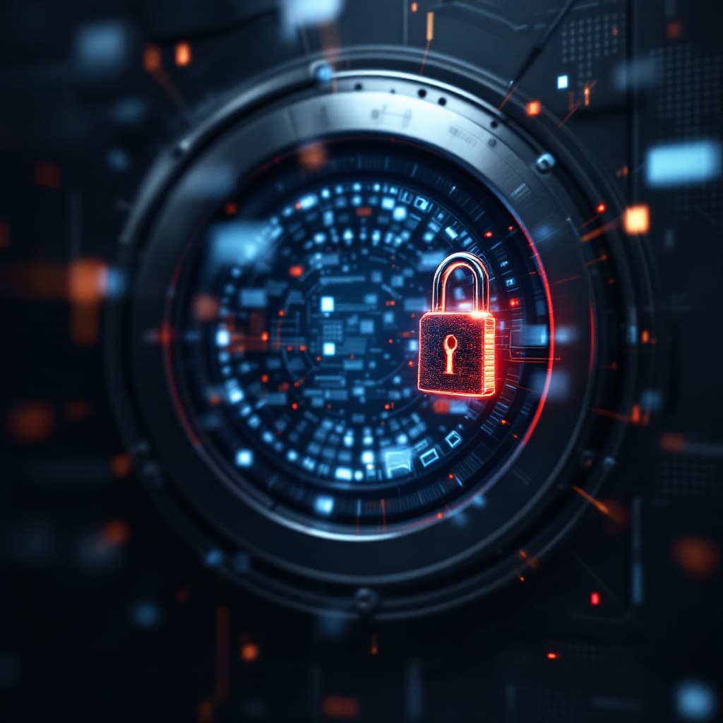 AI generated: Generate a realistic image of a key unlocking a digital vault filled with files.