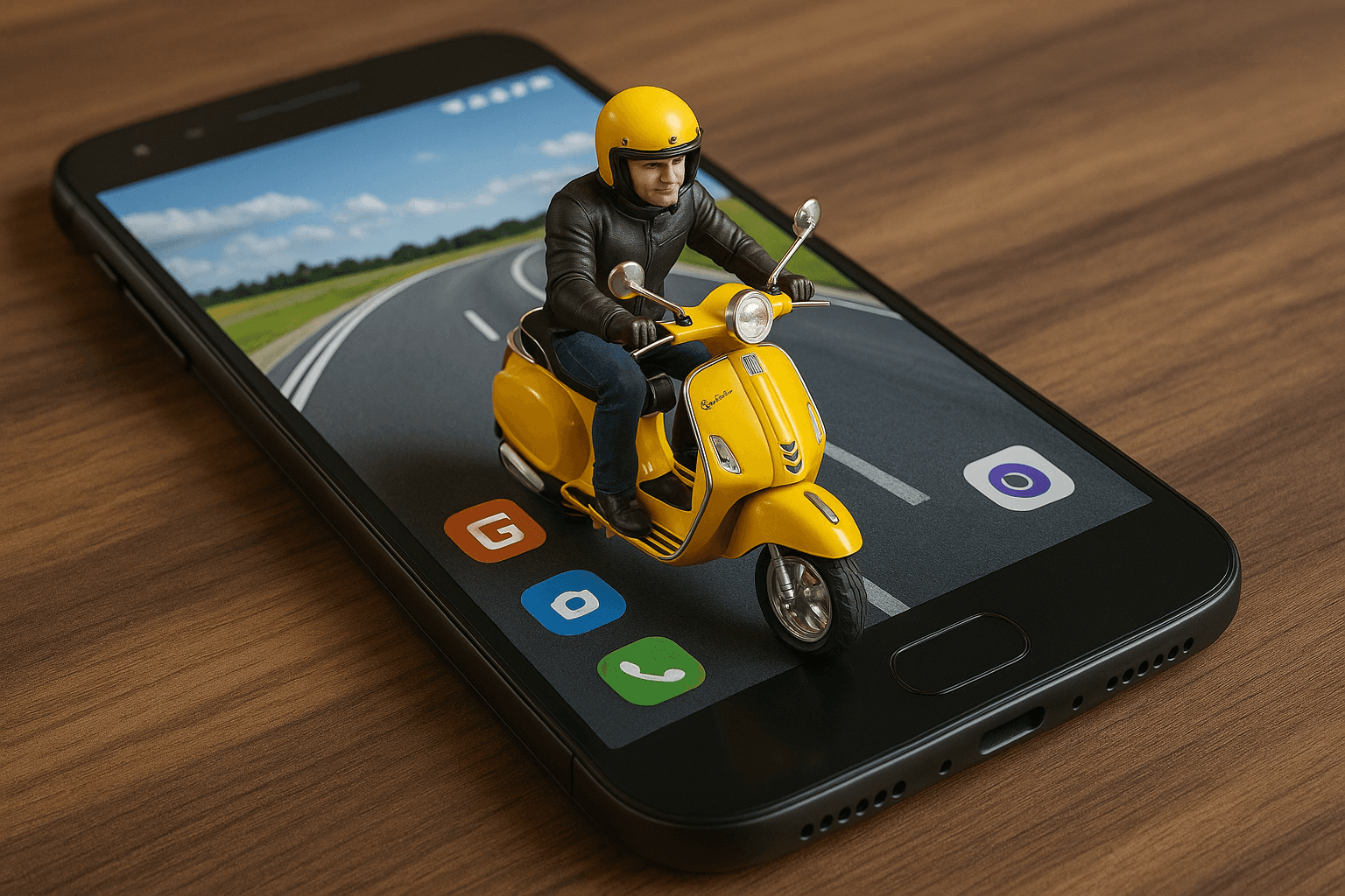 AI generated: {
  "scene": {
    "concept": "augmented reality / 3D illusion",
    "style": "photo-realistic wi...