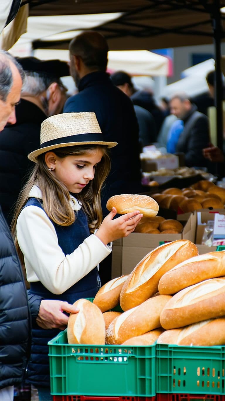 AI generated: and background blurry image that mixes the iranian market with persian people and german people and ...