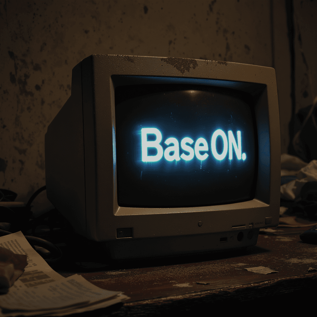 AI generated: detailed cinematic dof render of an old dusty detailed CRT monitor on a wooden desk in a dim room wi...
