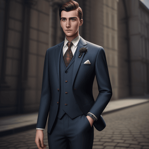AI generated: age 25 ,gentleman,with suit,europe look,8K,Realistic