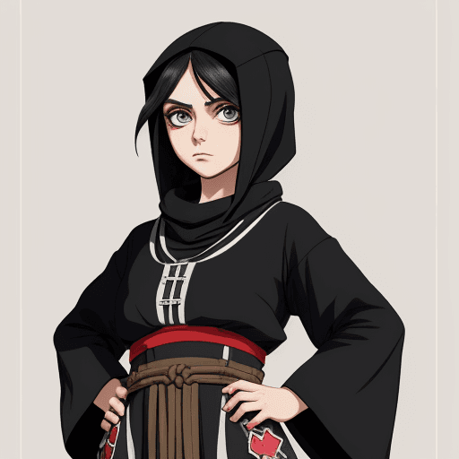 AI generated: anime style, bauhaus clothes style,  village folk, cool pose, latin character, gypsy aesthetic,  big...