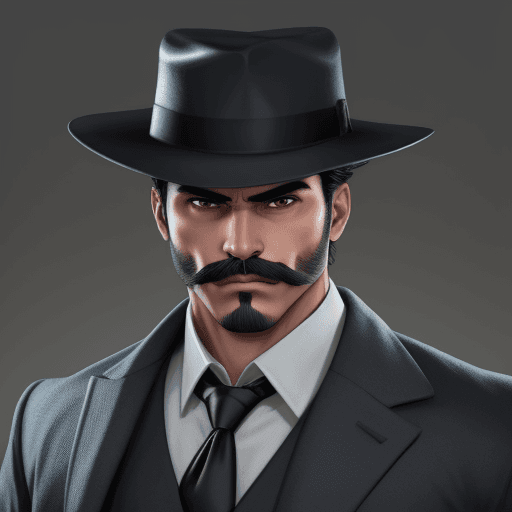 AI generated: detective hombre,muy masculino y atractivo
