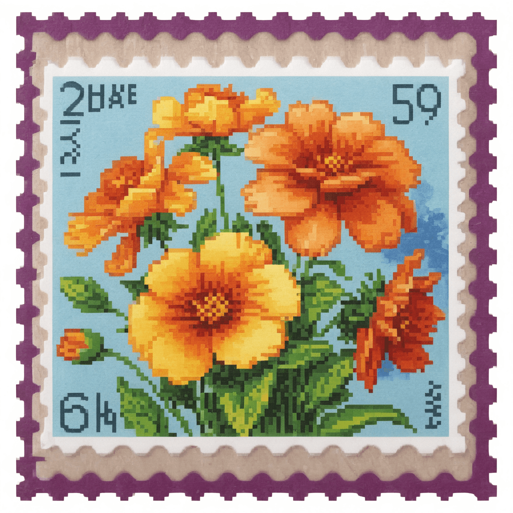 AI generated: Light watercolor, a bouquet of flowers, bright, white background, few details, dreamy, 64 bits Pixel...