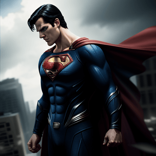 AI generated: Superman slave of batman , 4 k ultra hd 