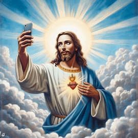 AI generated: jesus taking a selfie