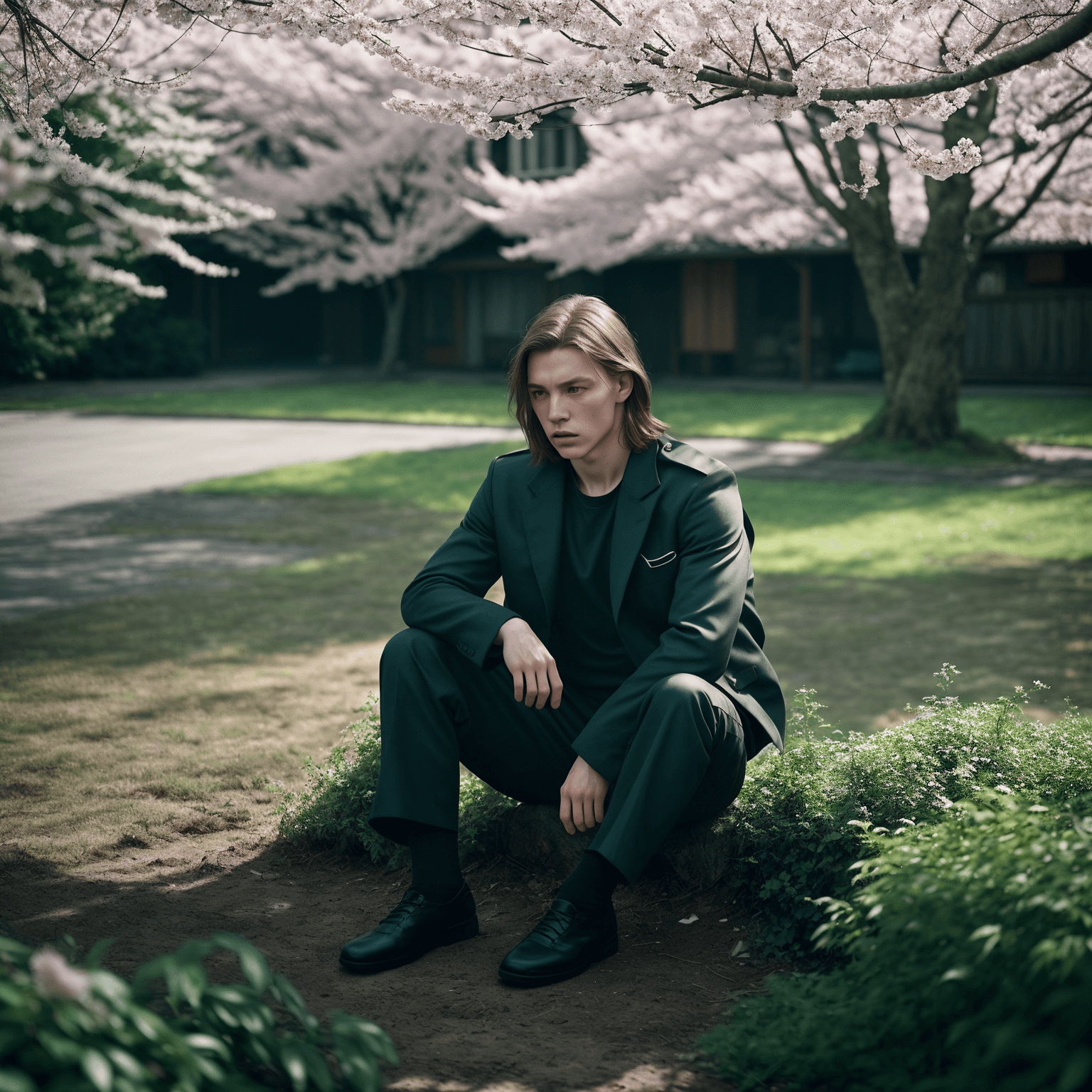 AI generated: (Mamiya photography) (grainy film) cinematic (film still by Alessio Albi), gopnik thug sportswear si...