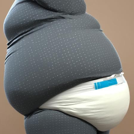 Diaper under clothing pony