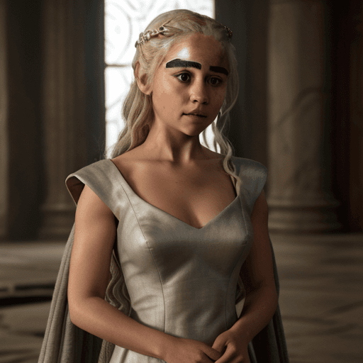 AI generated: Daenerys Targaryen,elegant gown