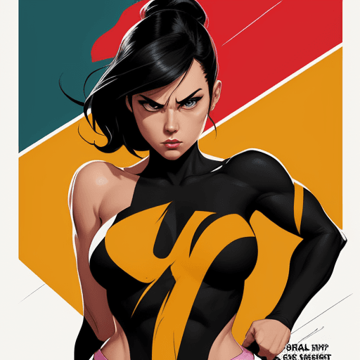 AI generated: STEAL THIS PROMPT :: poster by artgerm comic, bold colors, minimalist style, typography, perfect ker...