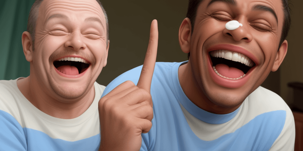 AI generated: an only one funny man with laughing out loud