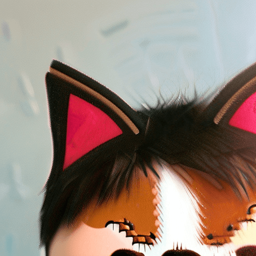 AI generated: Cute cat ear boy