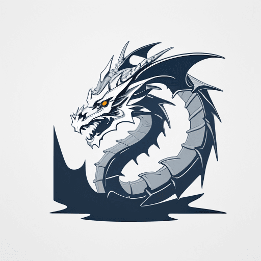 AI generated: 
Craft a Saas logo, a AI design roaster that gives design feedback, dragon chess piece, chess piece ...