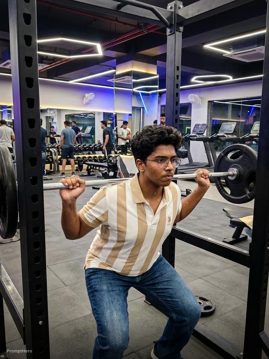 AI generated: a man at the gym working out
