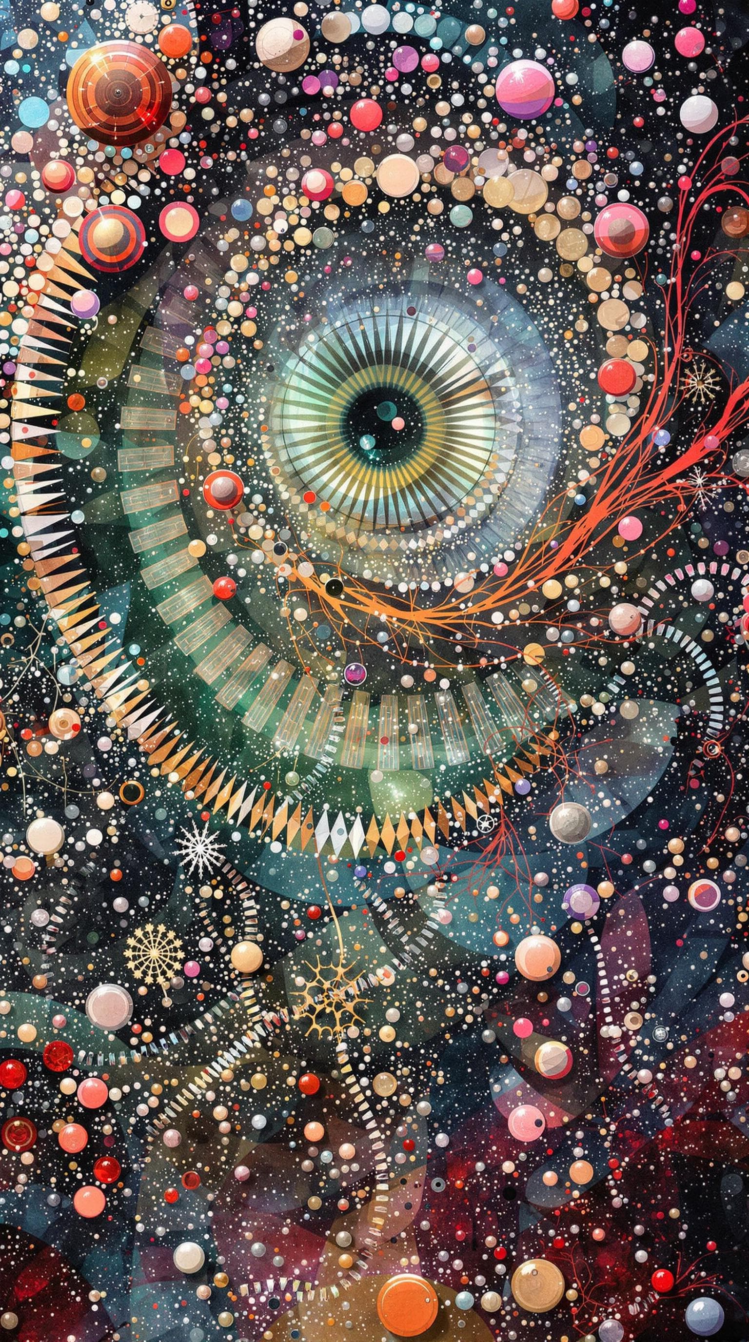 AI generated: Steampunk bio-morphic ethereal glow. Acrylic splash art, opaline pearlescent ink, translucent glaze....