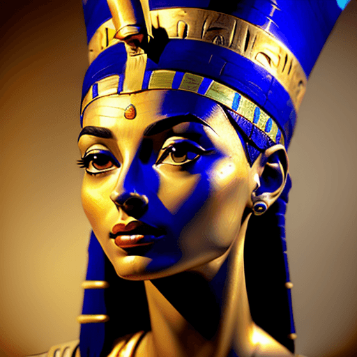 AI generated: photorealist portrait of queen nefertiti
