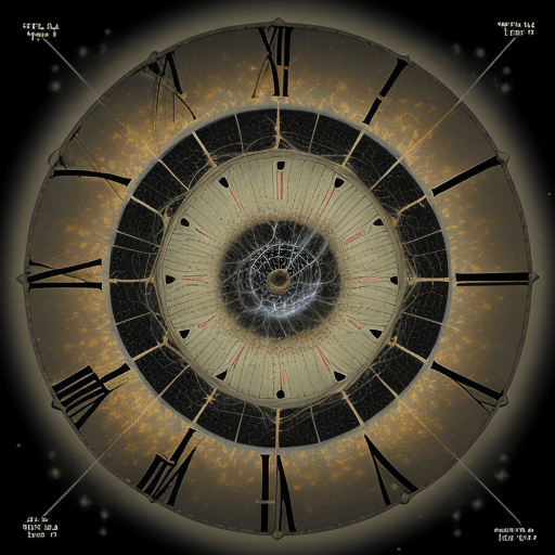 AI generated: clock dissolving,time universe
