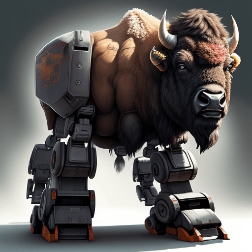 AI generated: Bison robot