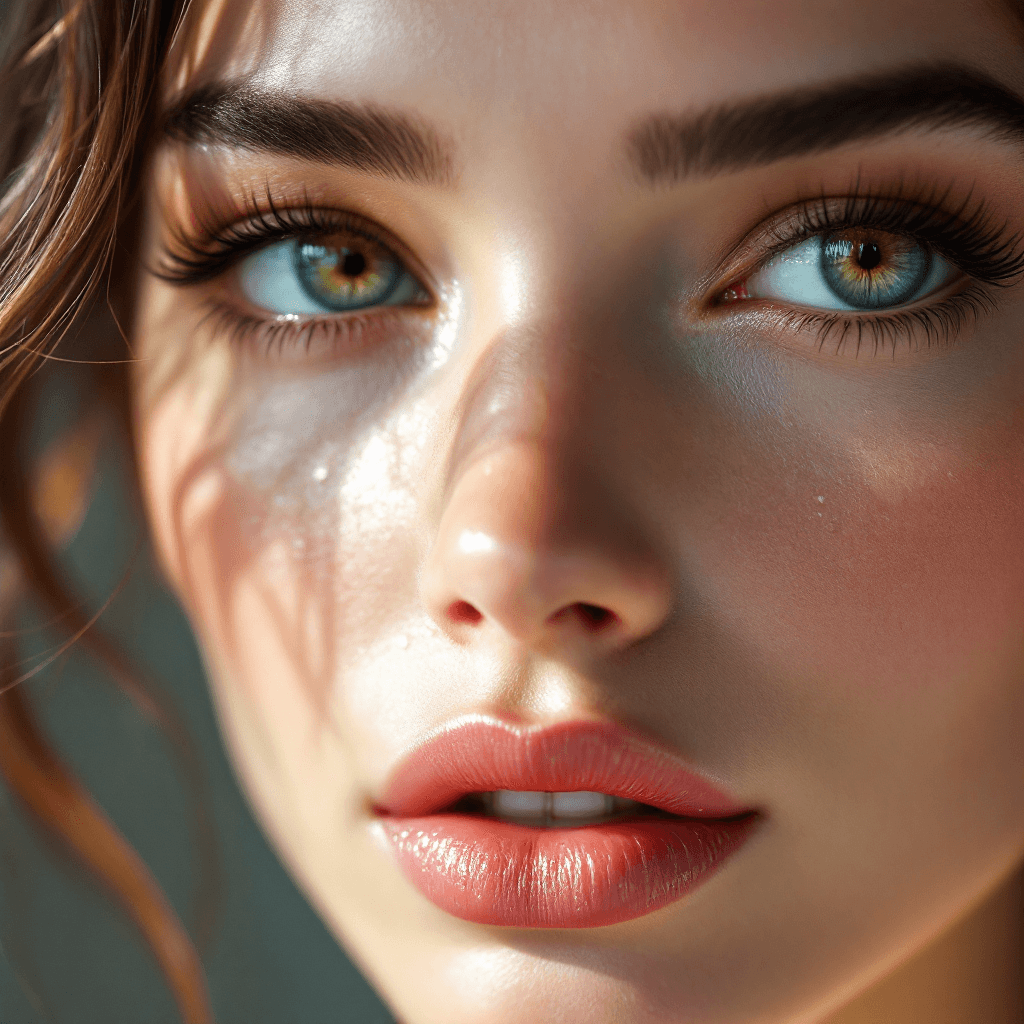 AI generated: ultra-detailed eyeballs with sharp reflections, wet waterline, realistic iris depth, high-resolution...