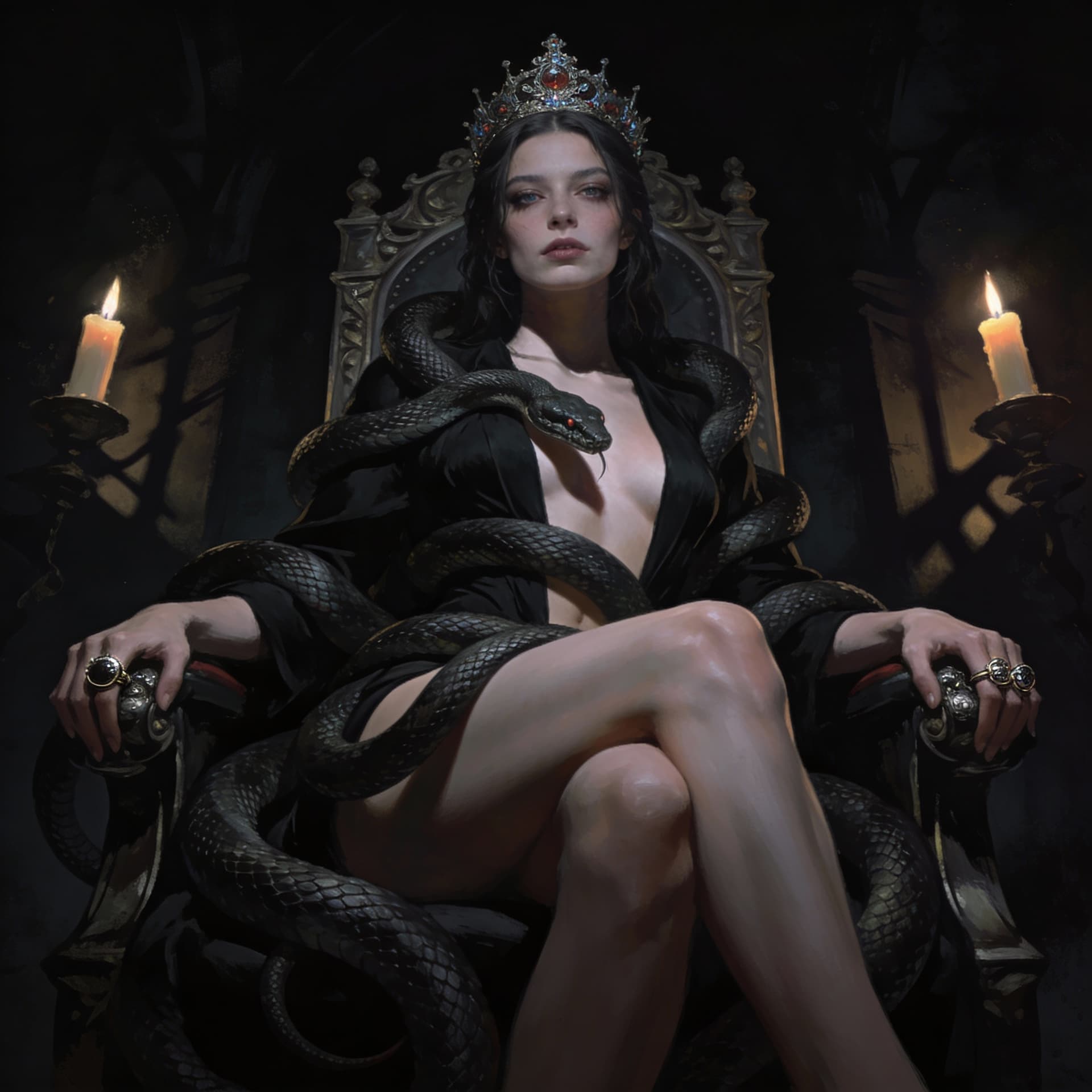 AI generated: A pale-skinned woman, likely Caucasian, appears to be in her late twenties or early thirties, seated...