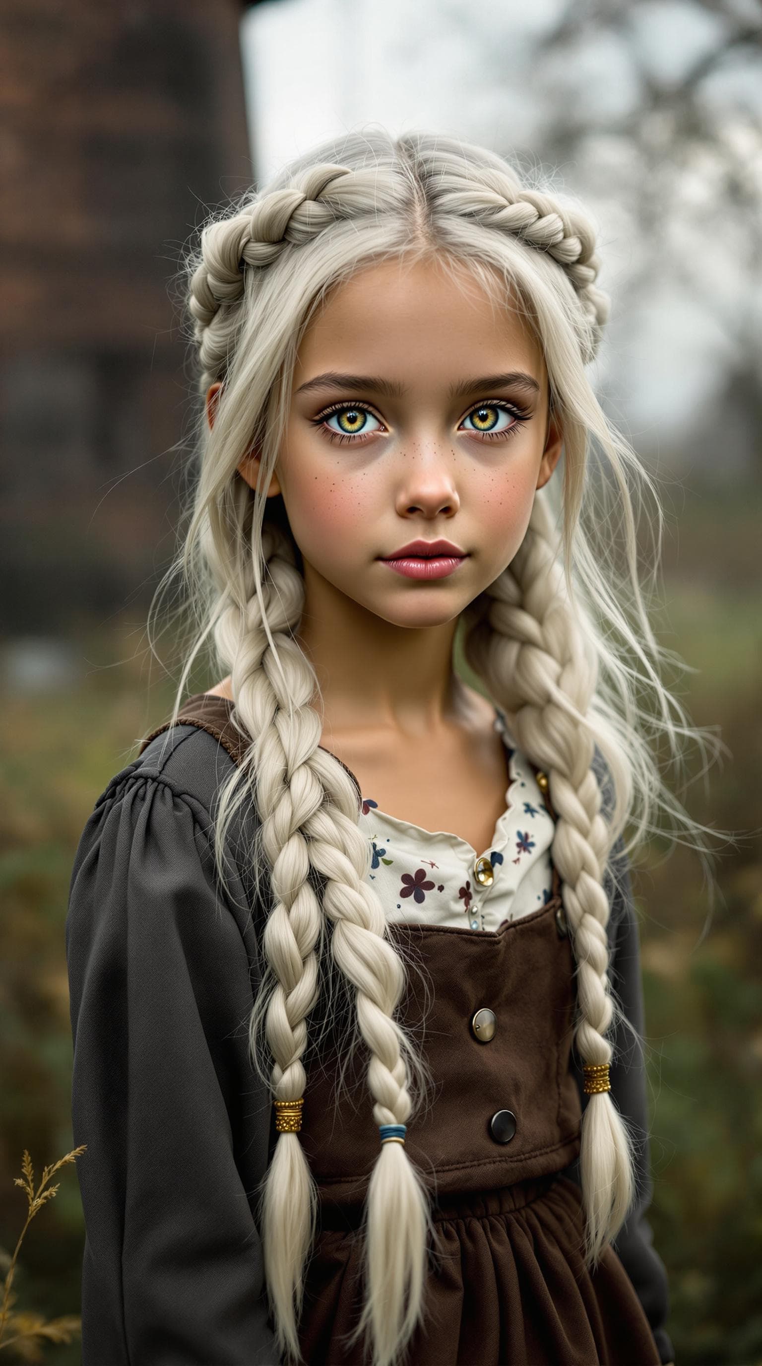 AI generated: a professional photo of a exceptionally of the most beautiful Dutch girl (age 7) in the world, showi...