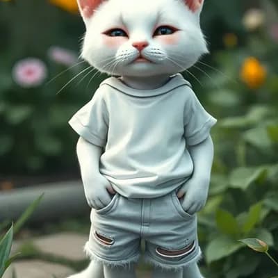 AI generated video: Cat is crying, huge tears roll down 
