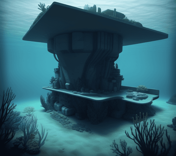 AI generated: Underwater base