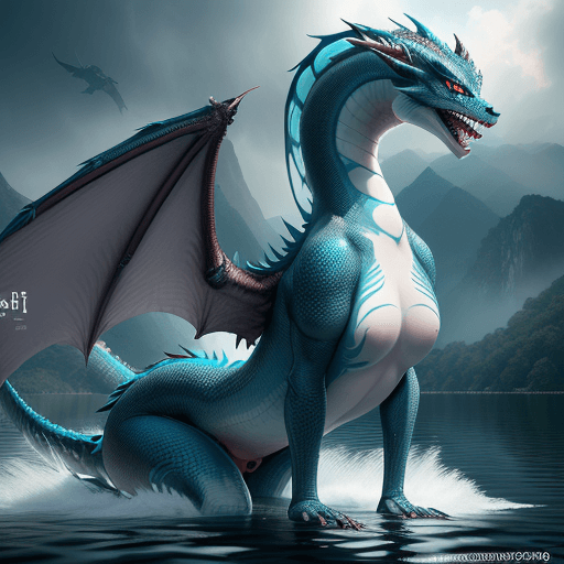 AI generated: ultra realistic photograph of a stunning anthropomorphic femdragon beautiful gorgeous, in swimwear, ...