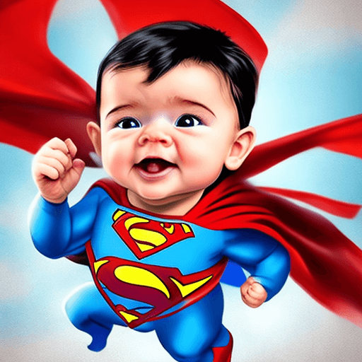 AI generated: cute DC hero baby superman --v 5.2