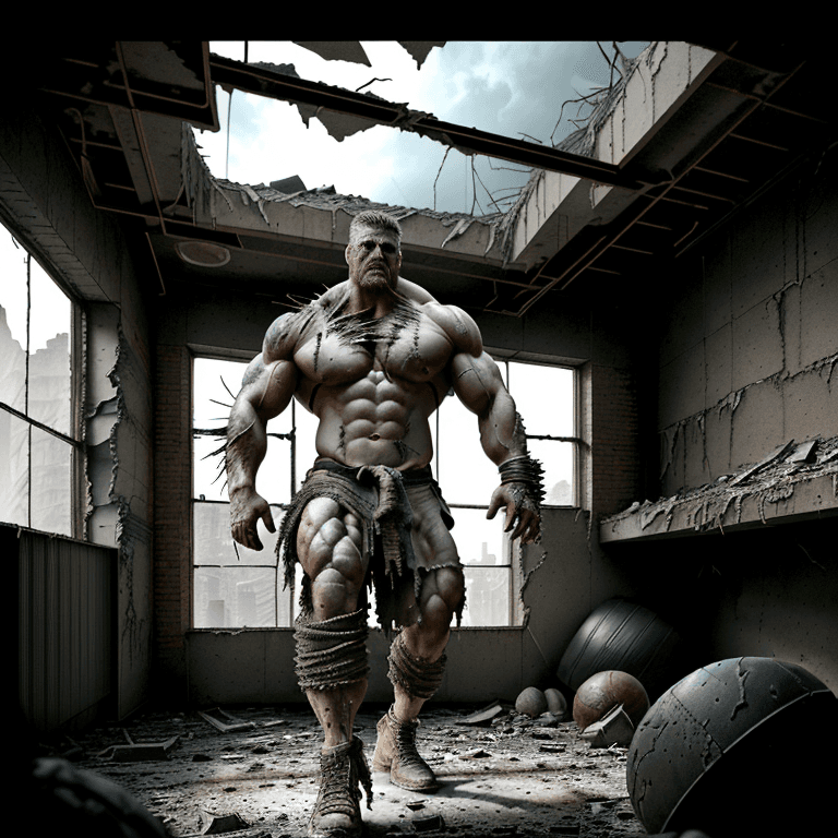 AI generated: High resolution photography interior Imagine a post-apocalyptic world, ravaged by destruction and ch...