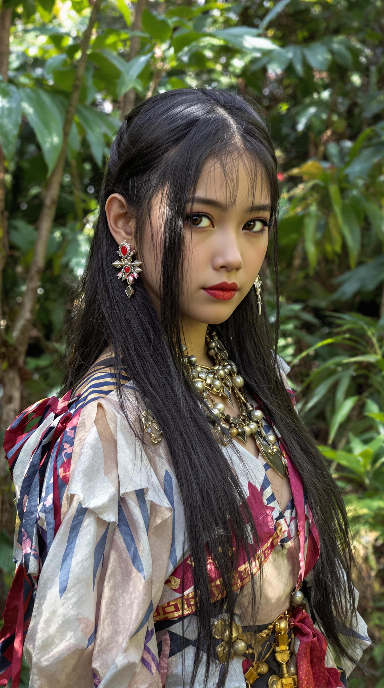 AI generated: a professional photo of a exceptionally beautiful in the world, Filipinos warrior  (age 9), (nine ye...