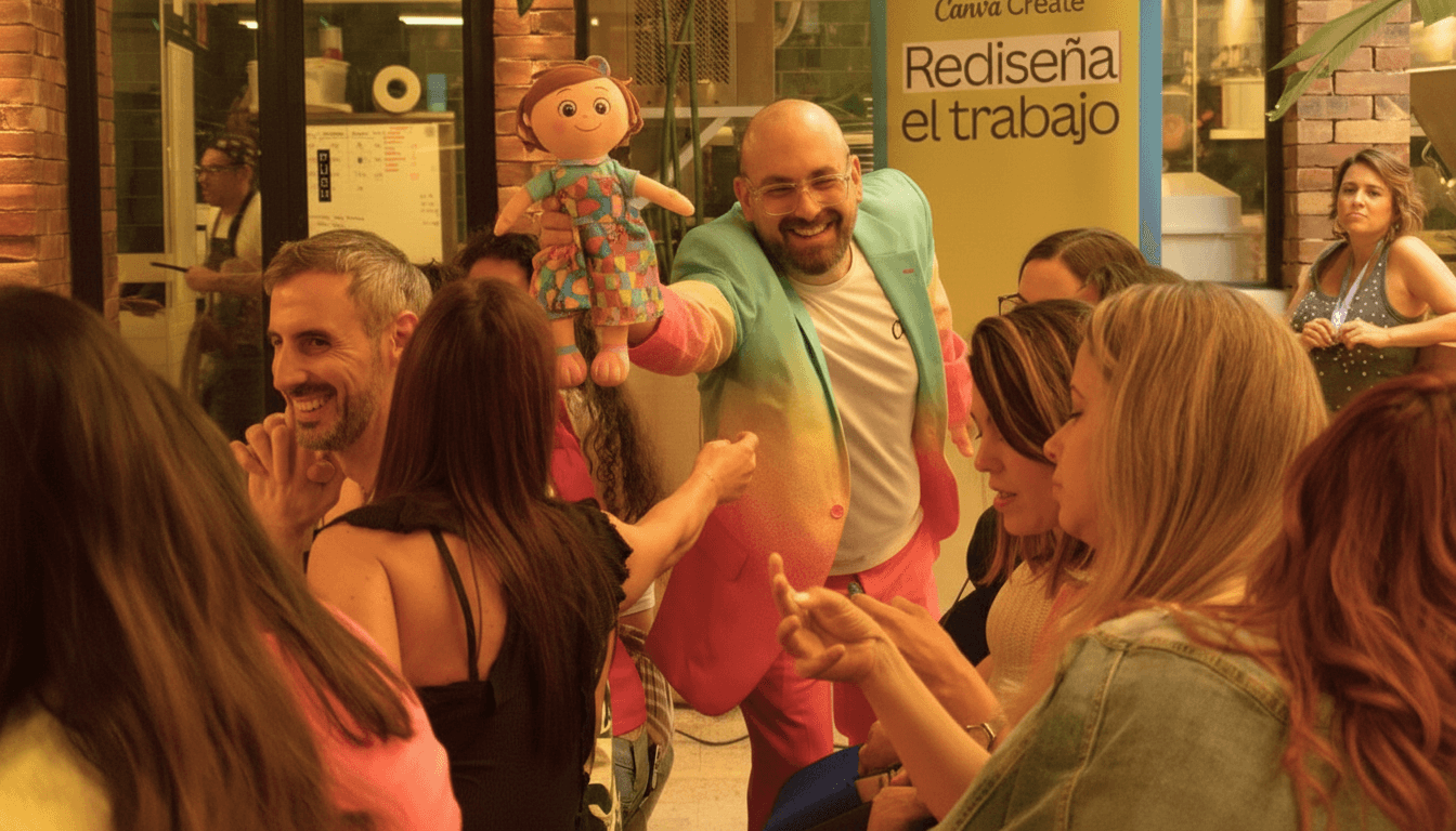 AI generated: the man holds the doll with pride