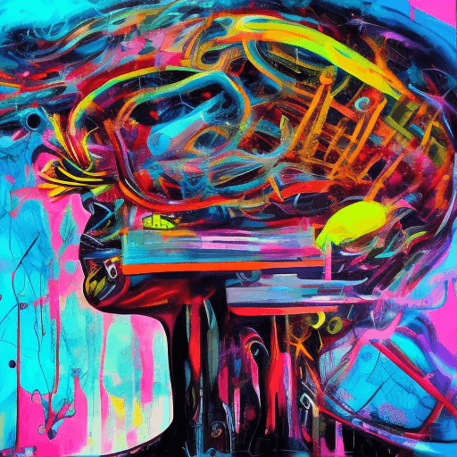 AI generated: abstract NEUROFUNK ART, 