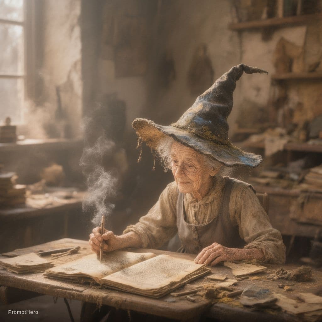AI generated: coffee witch