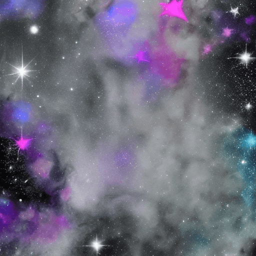 AI generated: bubbles with stars and nebula behind splattered liquid paint in (lightgray:1.2) colors. Fluid and Po...
