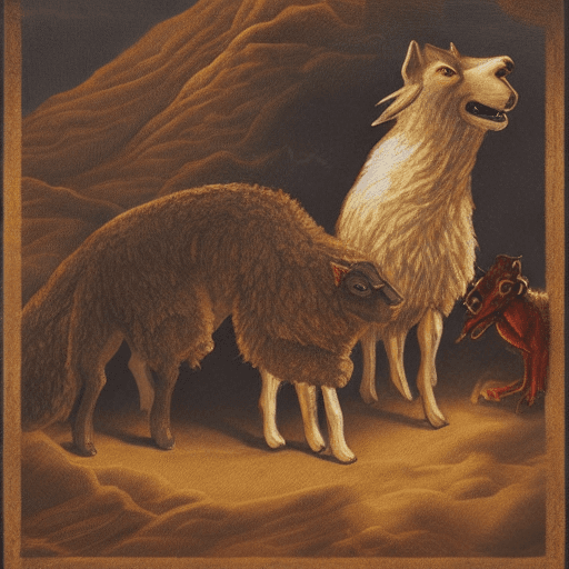 AI generated: a devil , wolf in a sheep , 8k 
