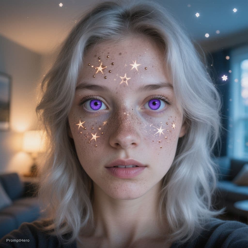 AI generated: Hyperrealistic digital portrait of a young woman, early 20s, 
rare genetic mutation aesthetic. 

EYE...