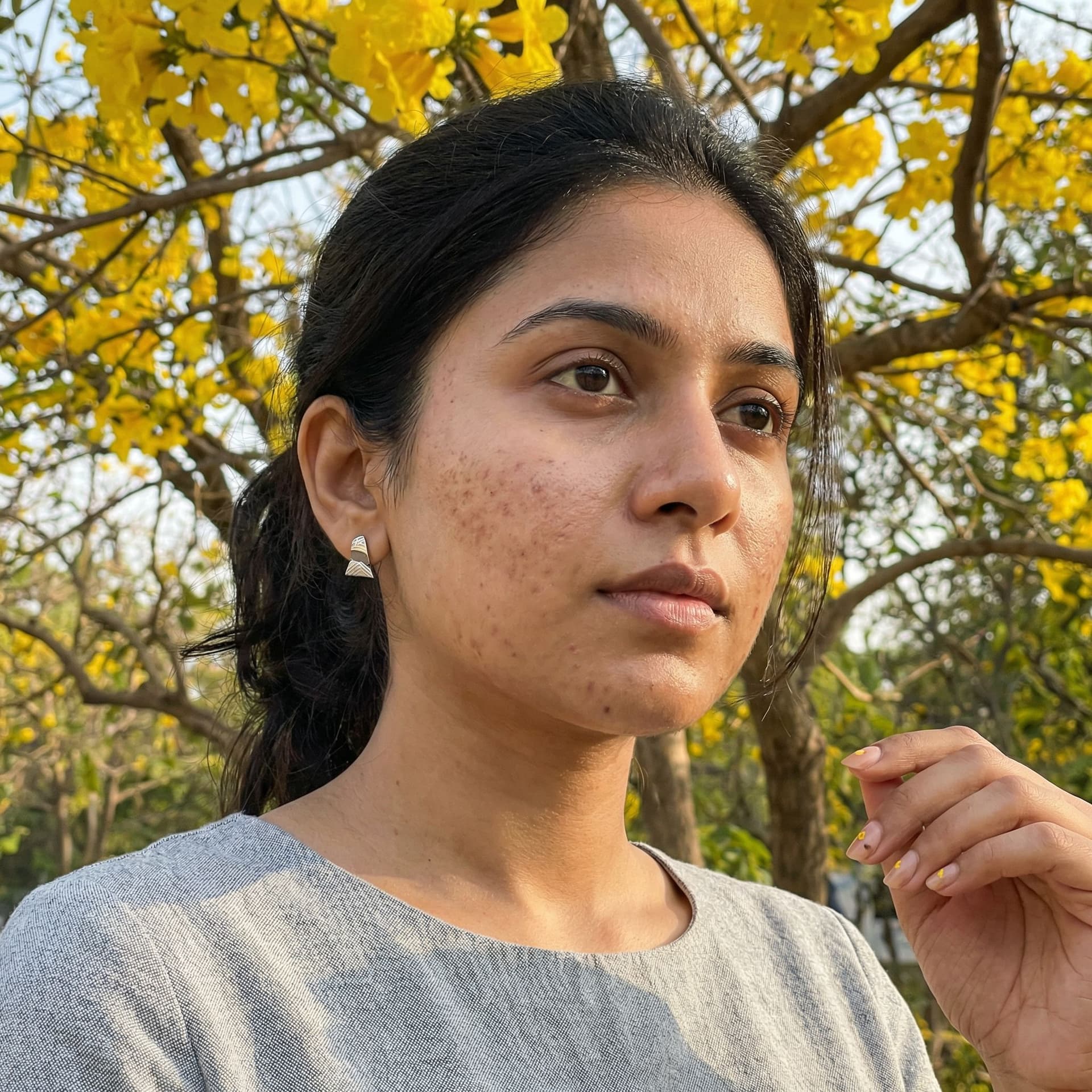 AI generated: 9:16 vertical aspect ratio, ultra-realistic picture a South Asian woman in her late 20s to early 30s...