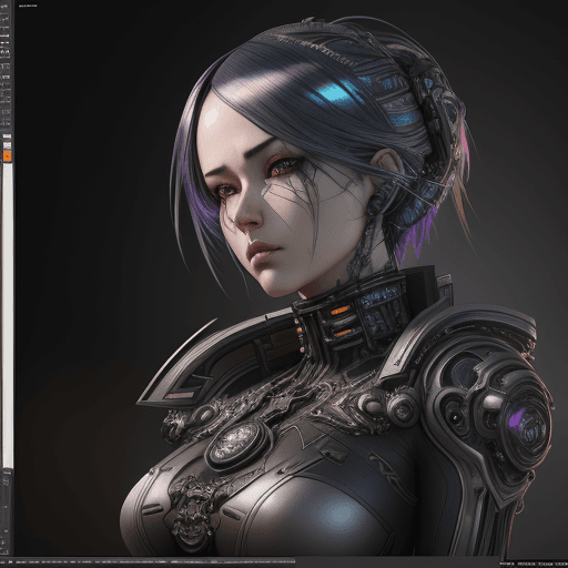 AI generated: Hyper detailed cyber style, extreme realistic details. (colorful hair), concept art, intricate detai...