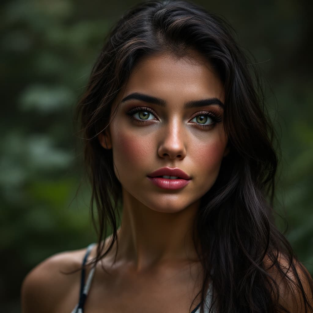AI generated: A beautiful women facing the camera