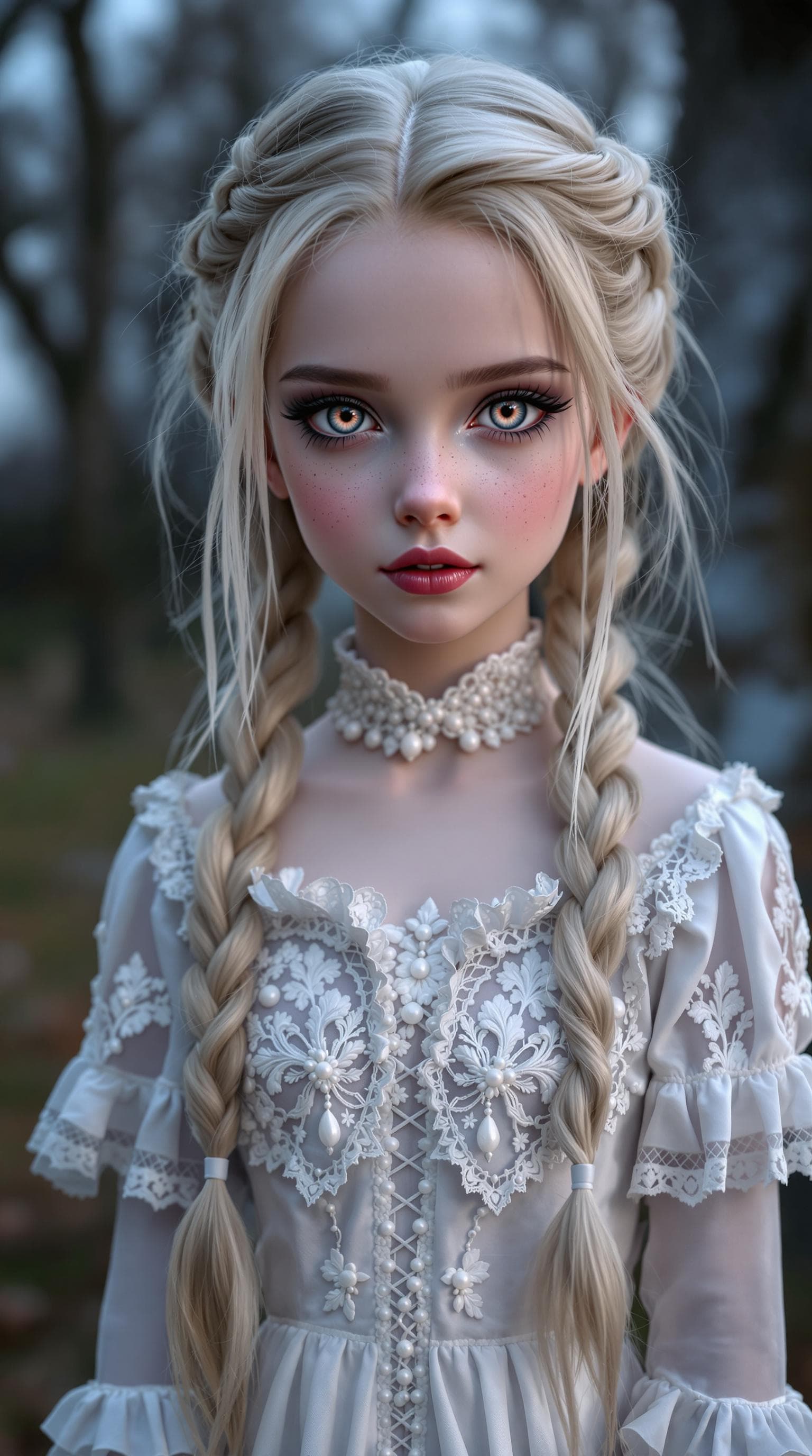 AI generated: a professional photo of a exceptionally of the most beautiful Russian vampire girl in the world, (ag...