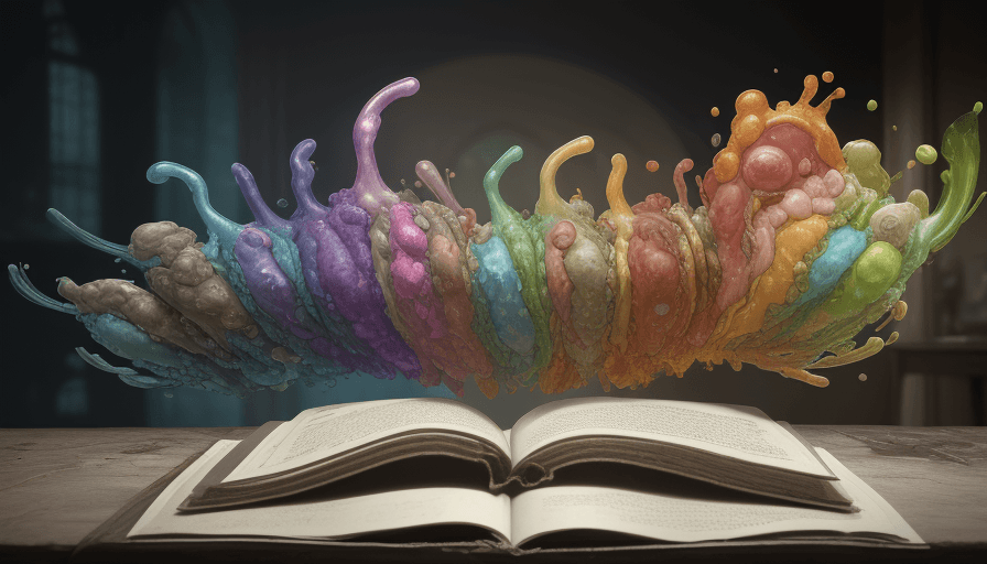 AI generated: A ultrarrealistic, very saturated colorful first take photo of several bacillus bacterias belonging ...