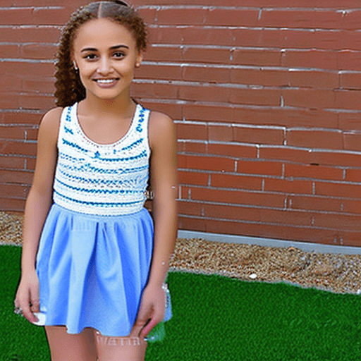 AI generated: Preteen girl on a school playground, cute, braided hair, no lipstick, beauty marks, braided hair, si...